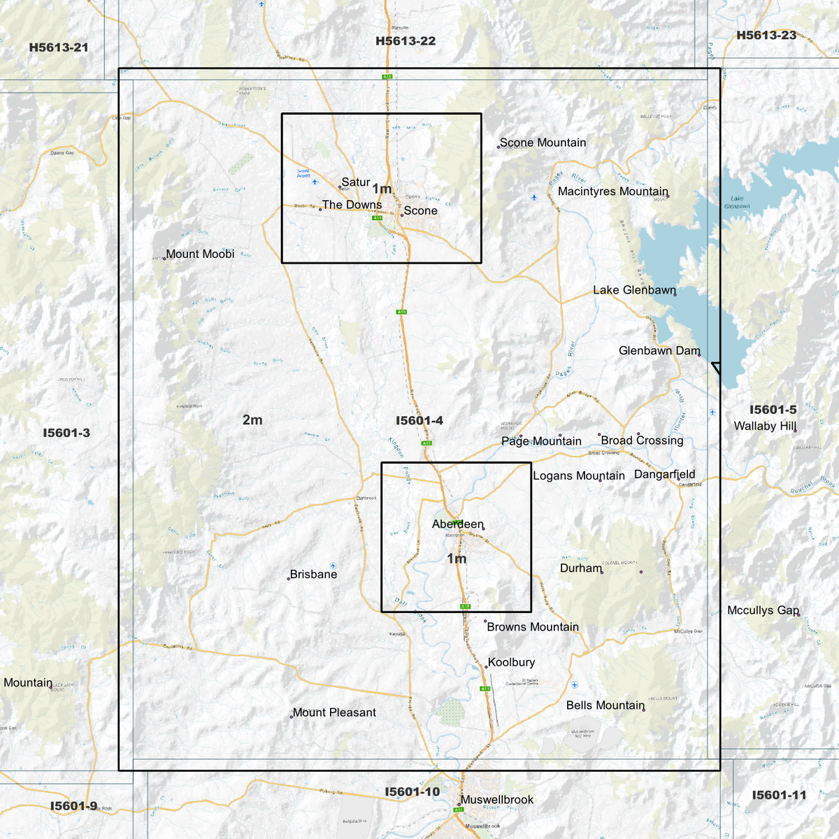 Scone 1m & 2m Digital Elevation Models (I5601-4)