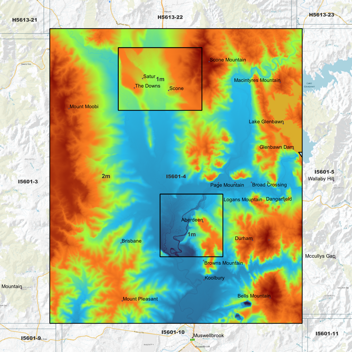 Scone 1m & 2m Digital Elevation Models (I5601-4)