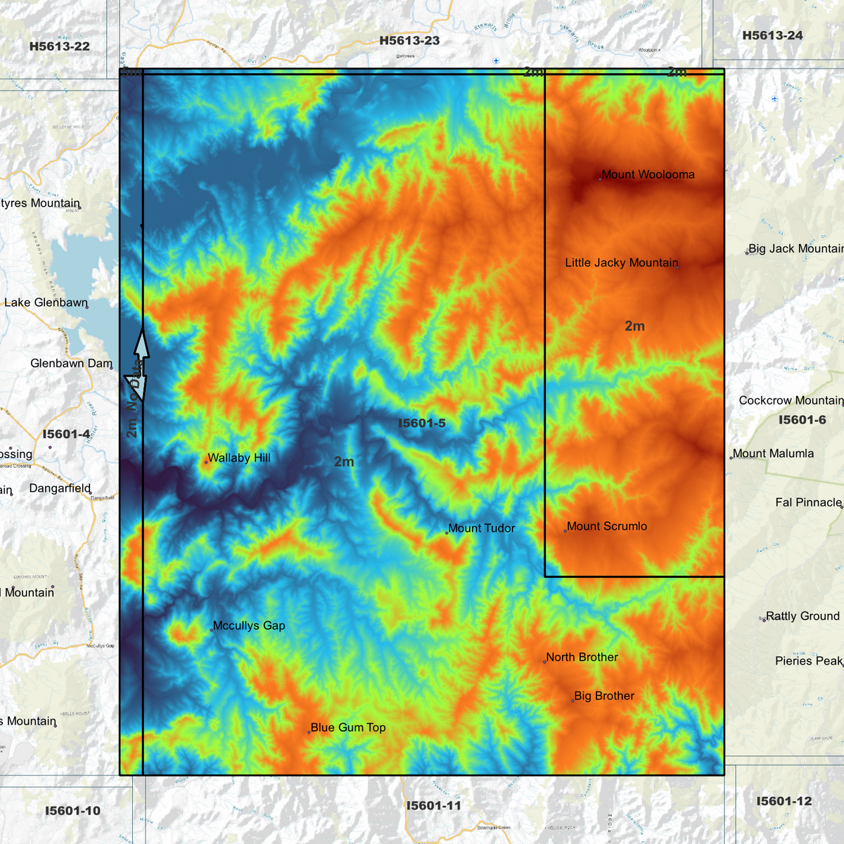Tudor 2m Digital Elevation Models (I5601-5)