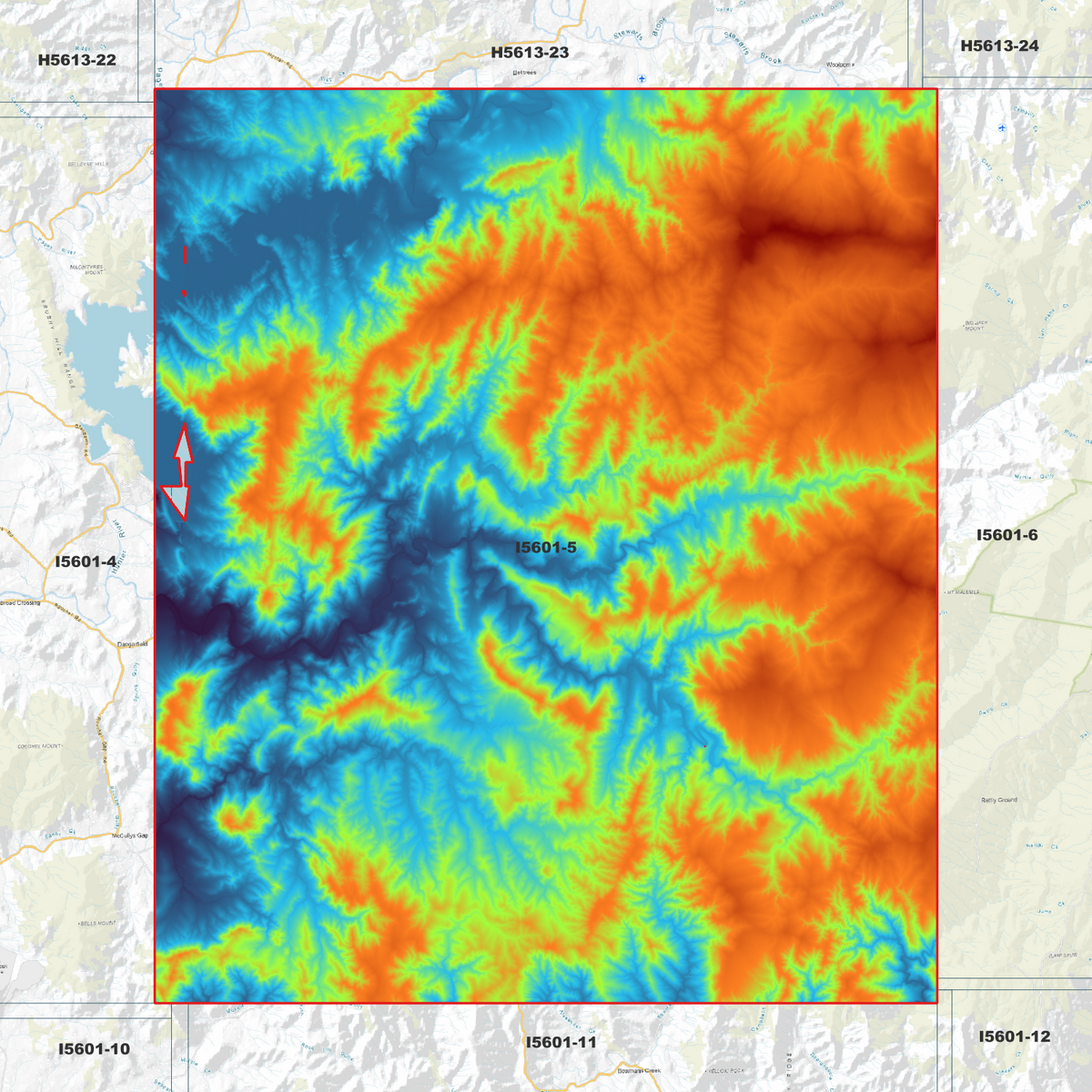 Tudor 2m Digital Elevation Models (I5601-5)