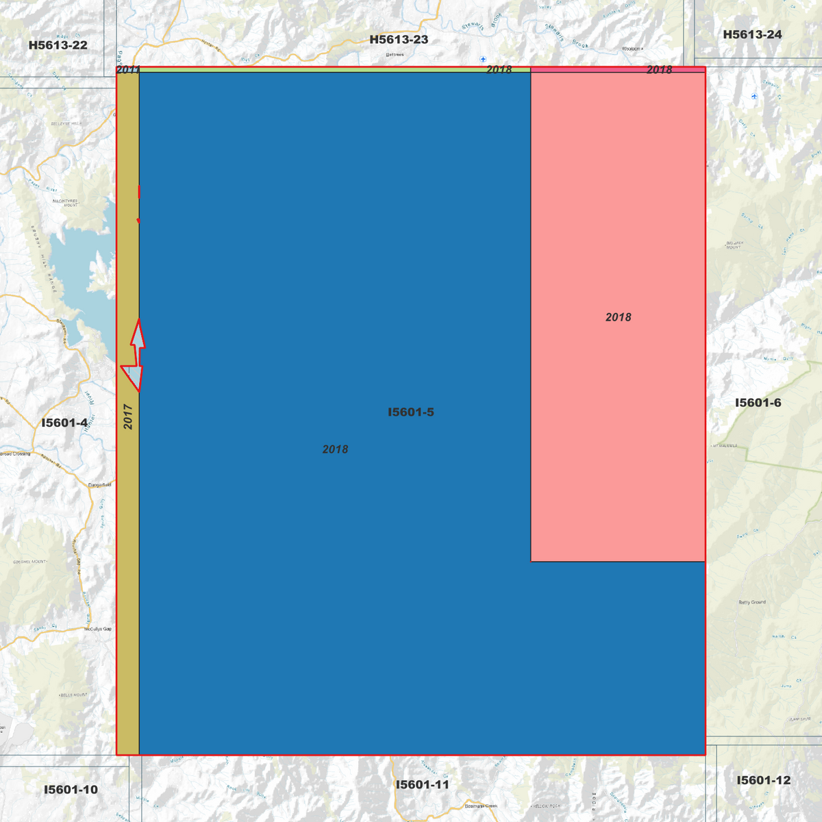 Tudor 2m Digital Elevation Models (I5601-5)
