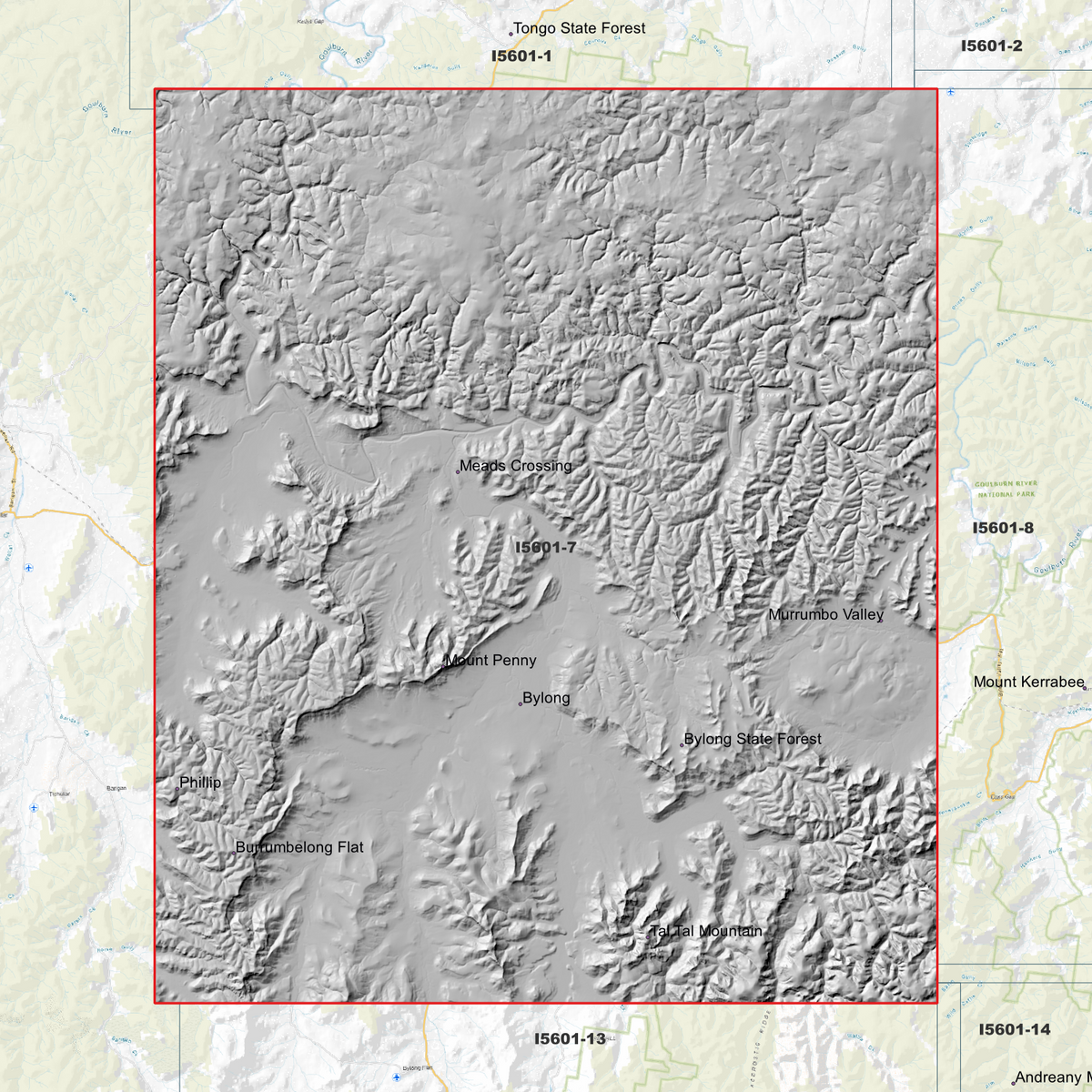 Bylong 2m Digital Elevation Models (I5601-7)