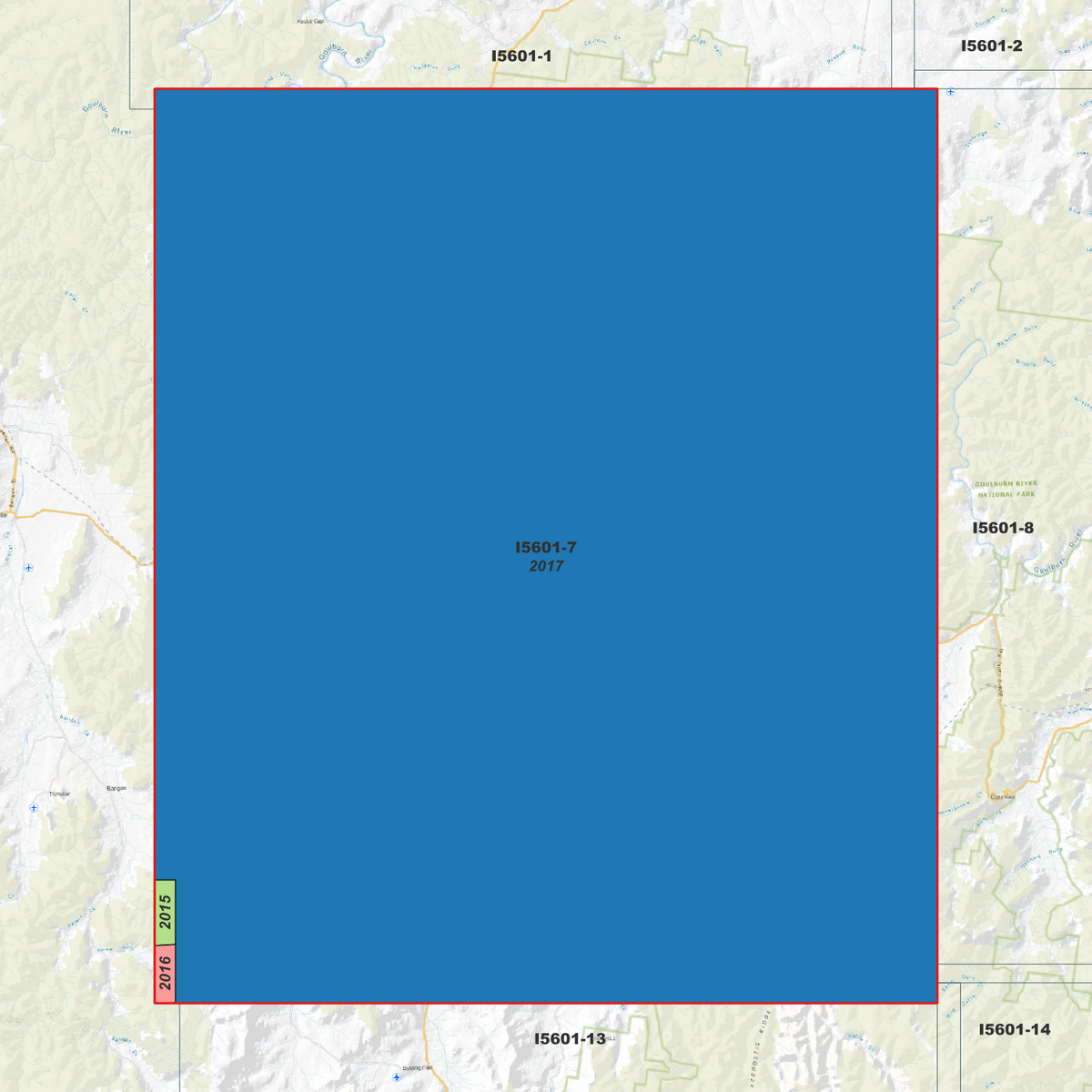 Bylong 2m Digital Elevation Models (I5601-7)