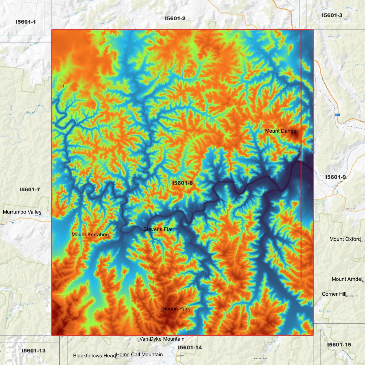 Dangar 2m Digital Elevation Models (I5601-8)
