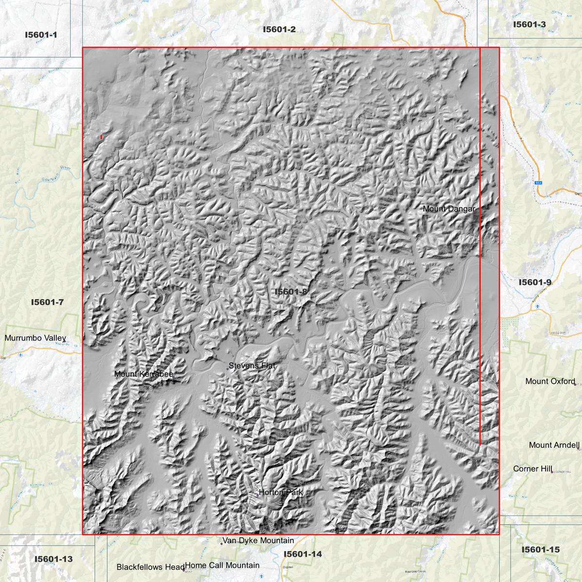 Dangar 2m Digital Elevation Models (I5601-8)