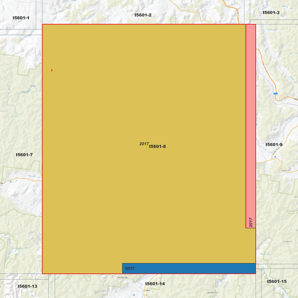 Dangar 2m Digital Elevation Models (I5601-8)