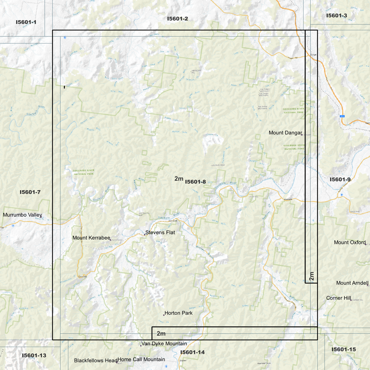 Dangar 2m Digital Elevation Models (I5601-8)