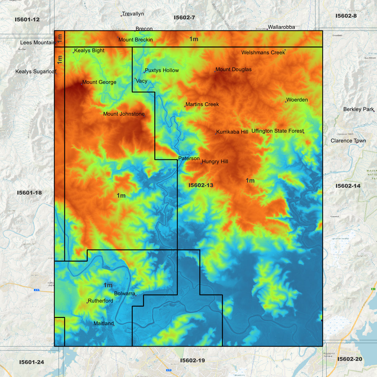 Maitland 1m Digital Elevation Models (I5602-13)