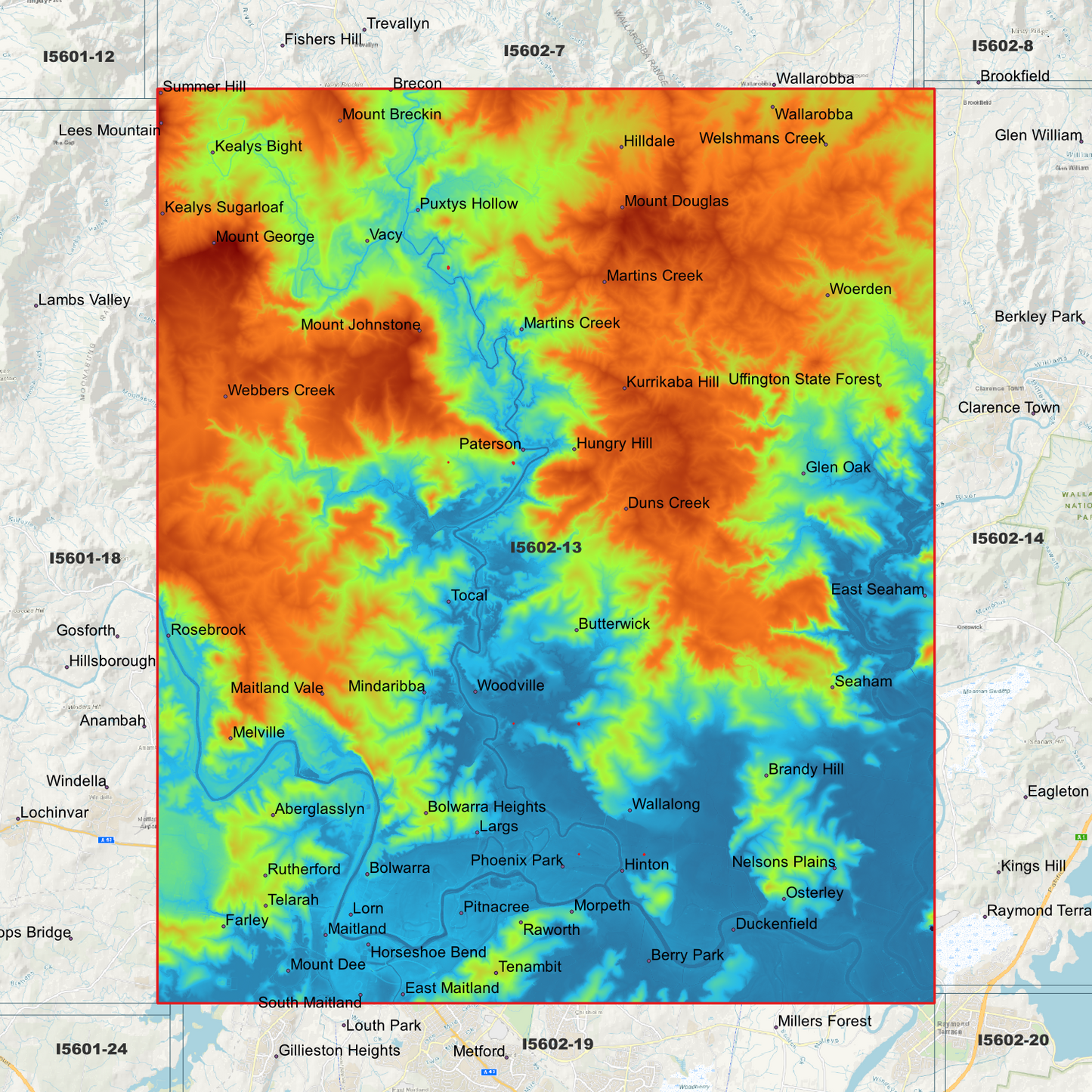 Maitland 1m Digital Elevation Model (I5602-13)