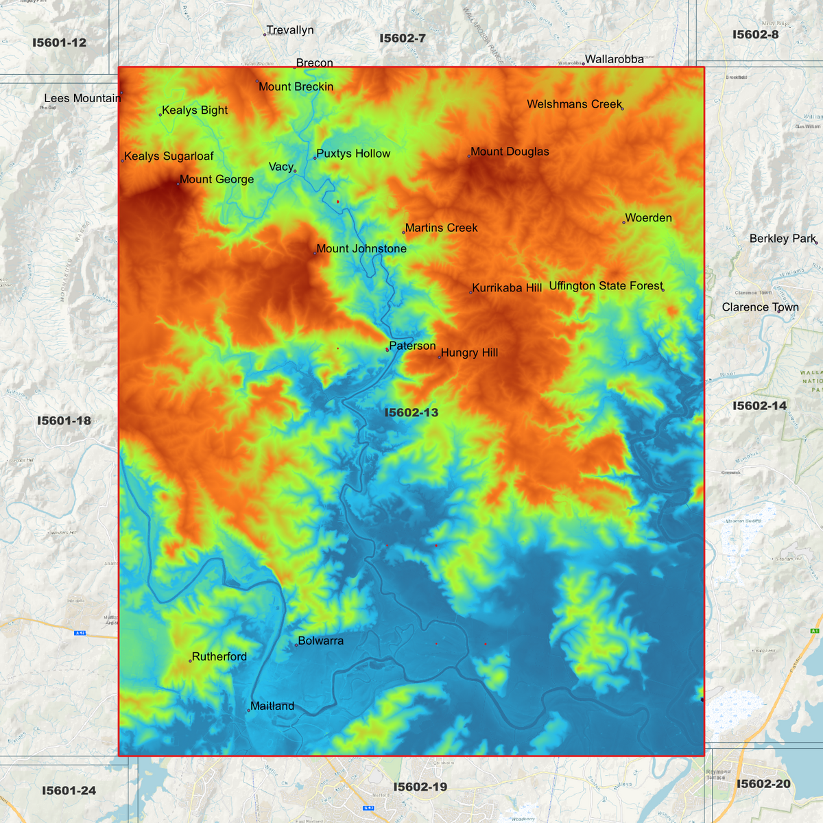 Maitland 1m Digital Elevation Models (I5602-13)