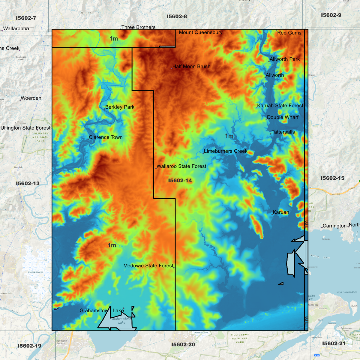 Medowie 1m Digital Elevation Models (I5602-14)