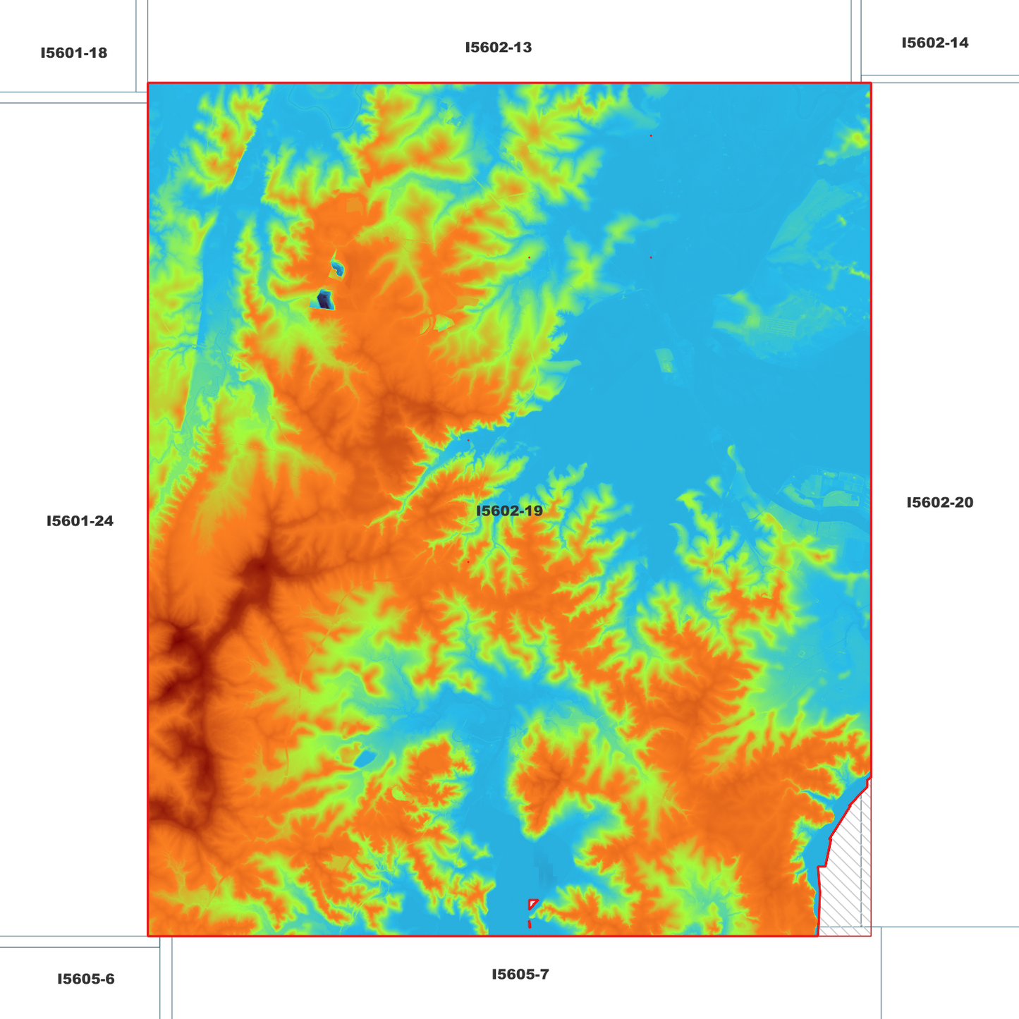 Hexham 1m Digital Elevation Model (I5602-19)