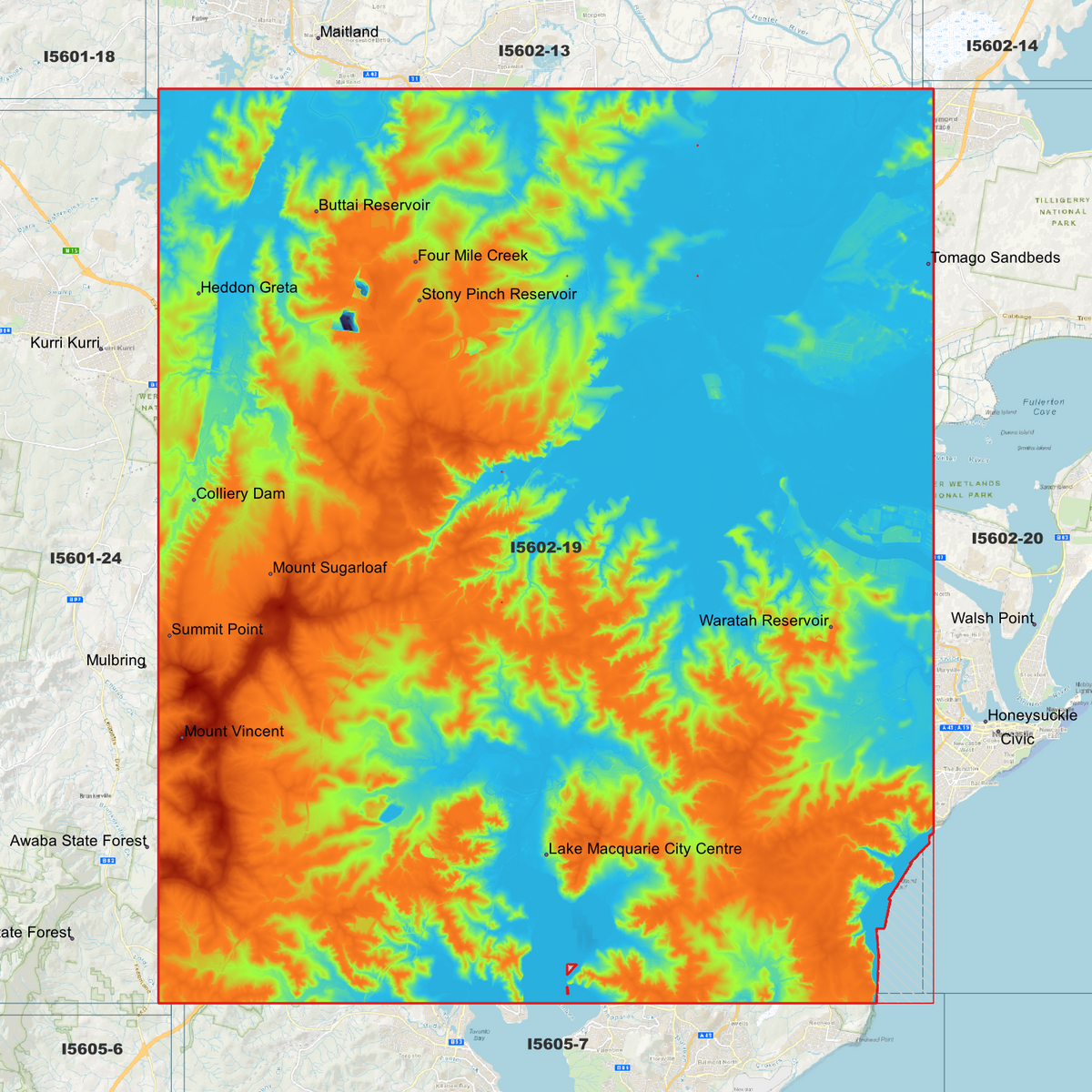 Hexham 1m Digital Elevation Models (I5602-19)