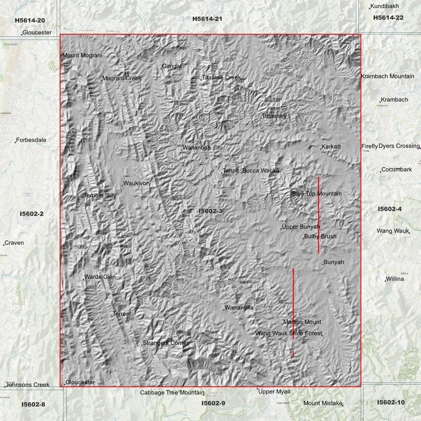 Bunyah 1m Digital Elevation Model (I5602-3)