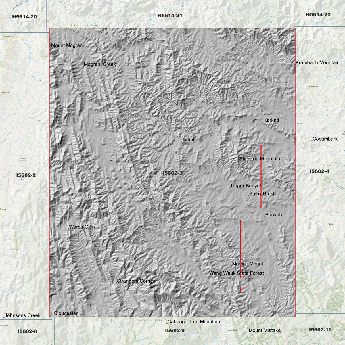 Bunyah 1m Digital Elevation Models (I5602-3)