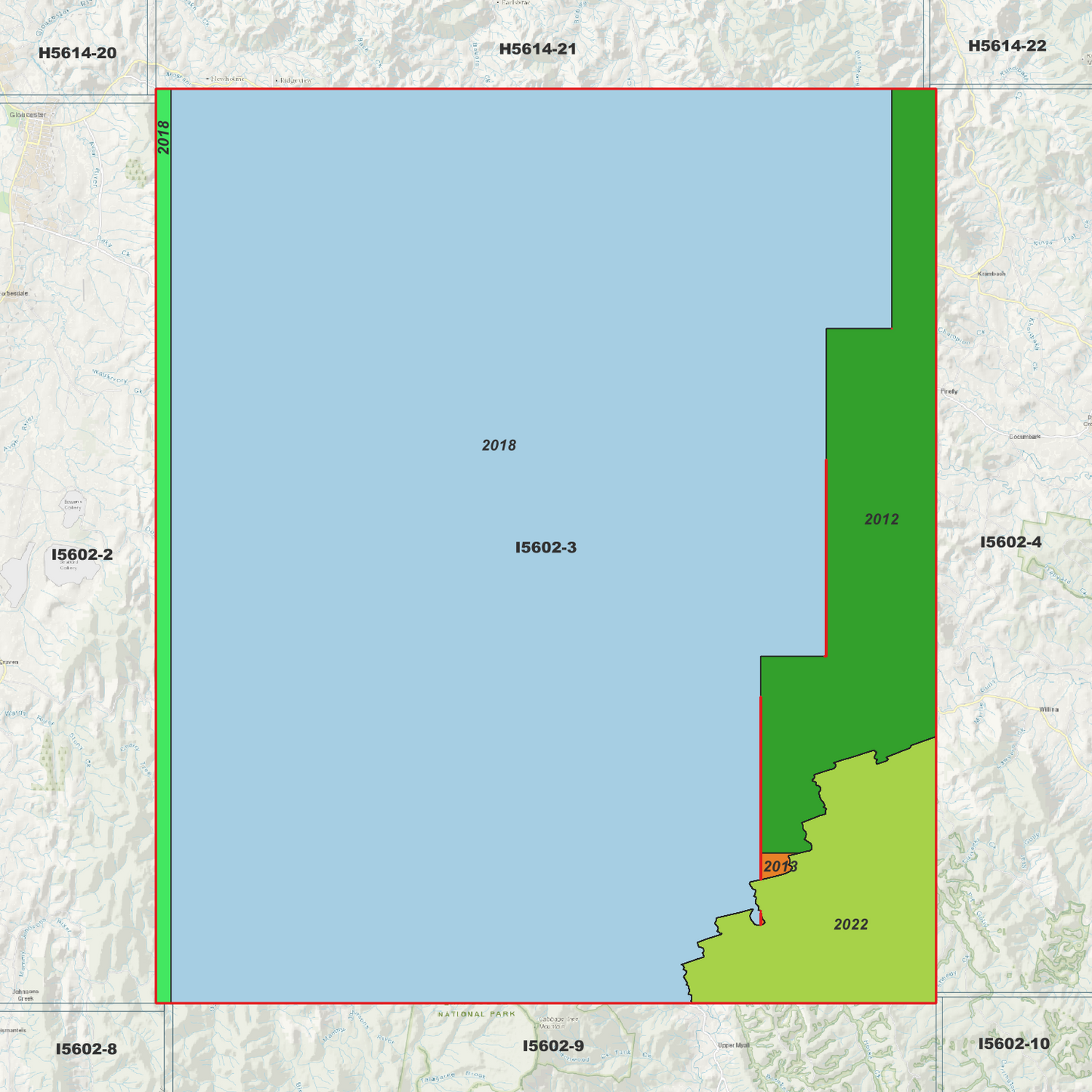 Bunyah 1m Digital Elevation Model (I5602-3)
