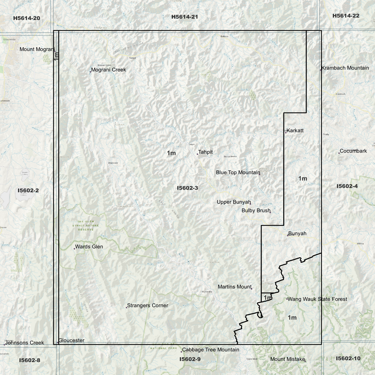 Bunyah 1m Digital Elevation Models (I5602-3)