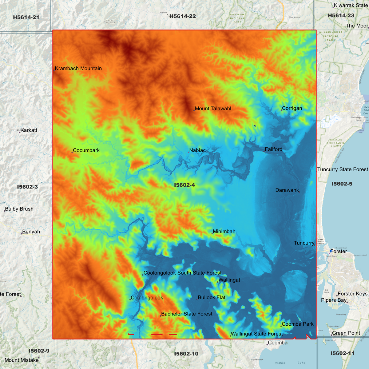 Nabiac 1m Digital Elevation Models (I5602-4)