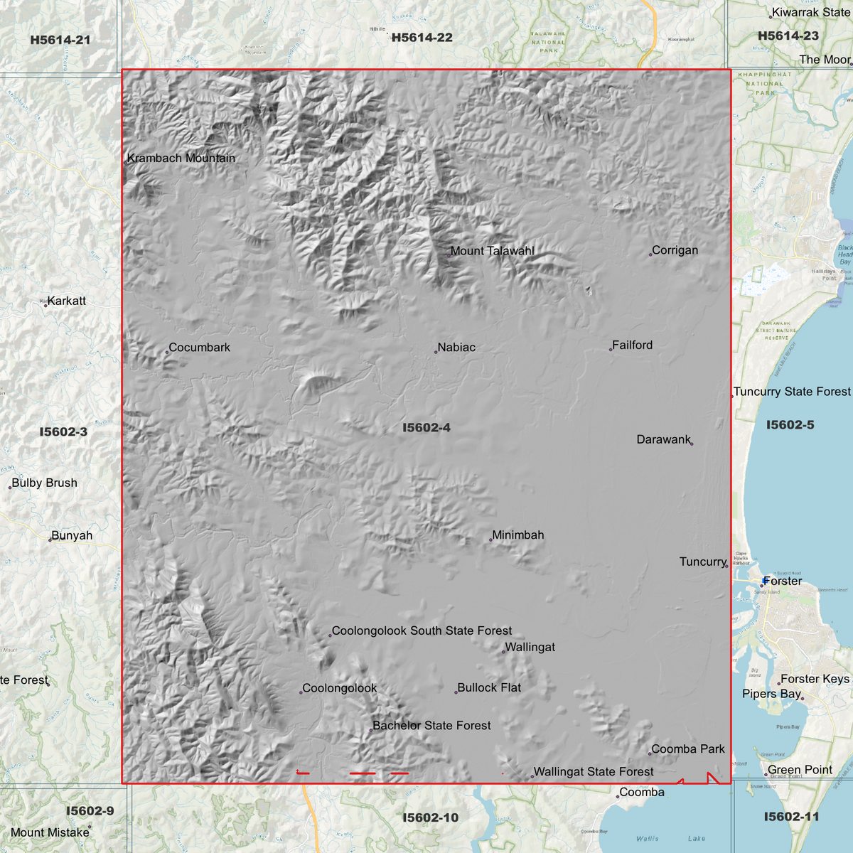 Nabiac 1m Digital Elevation Models (I5602-4)