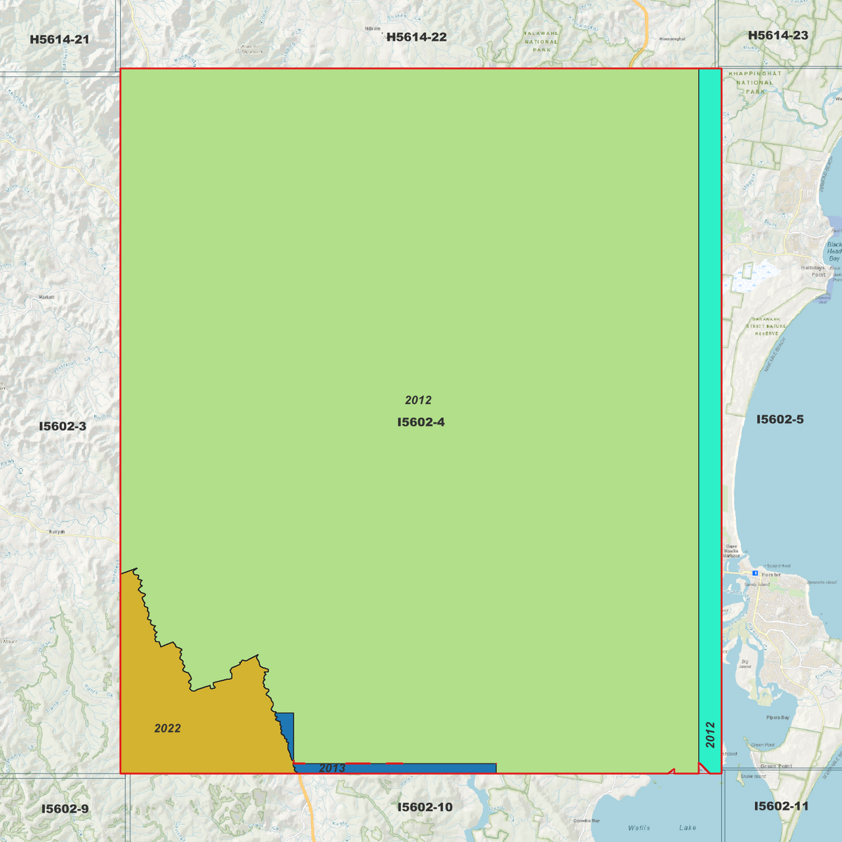 Nabiac 1m Digital Elevation Models (I5602-4)