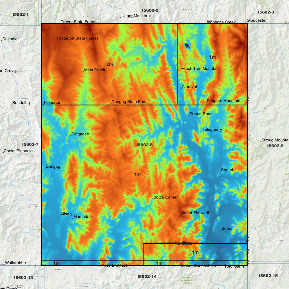 Stroud 1m & 2m Digital Elevation Models (I5602-8)