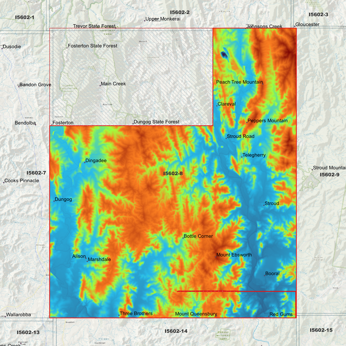 Stroud 1m & 2m Digital Elevation Models (I5602-8)