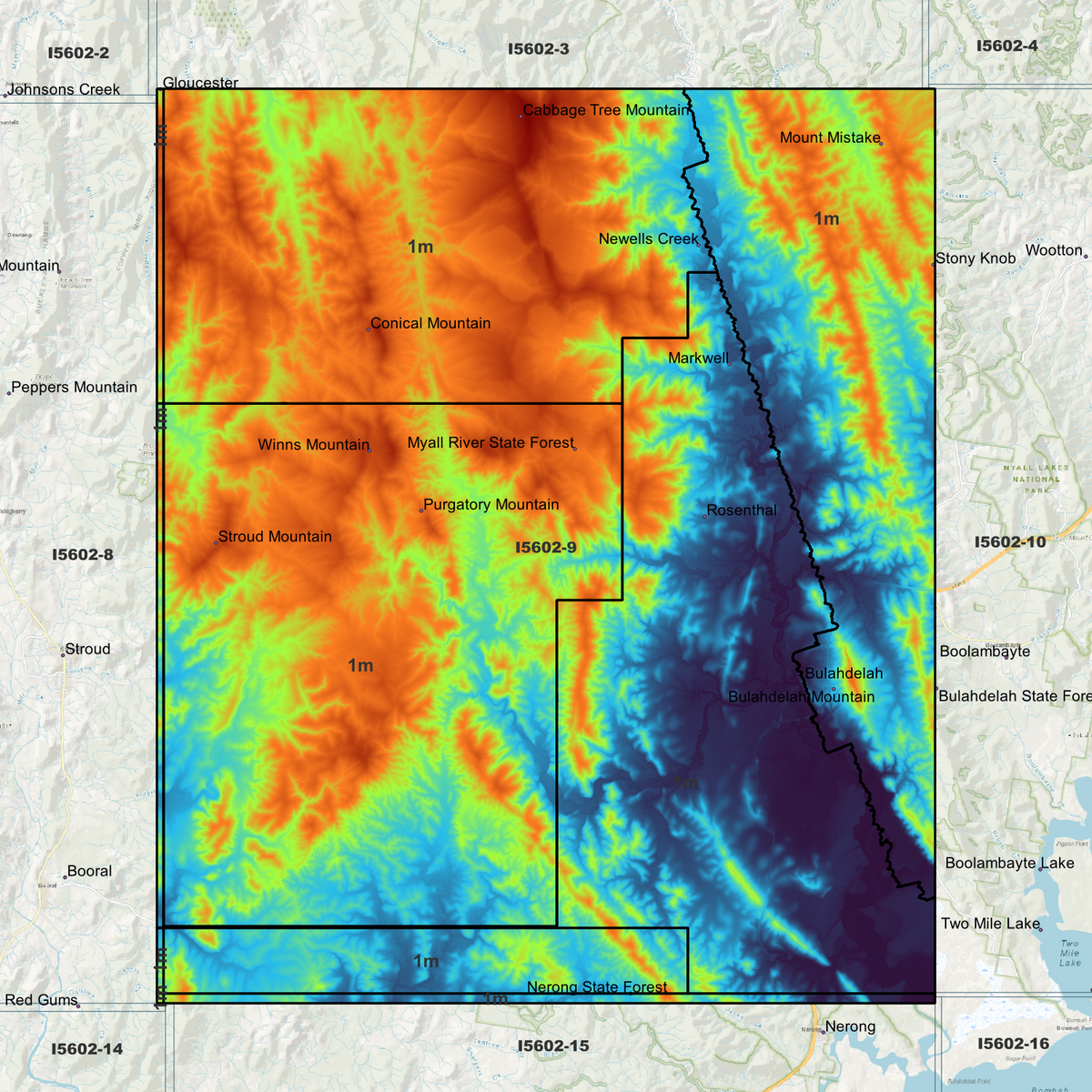 Bulahdelah 1m Digital Elevation Models (I5602-9)