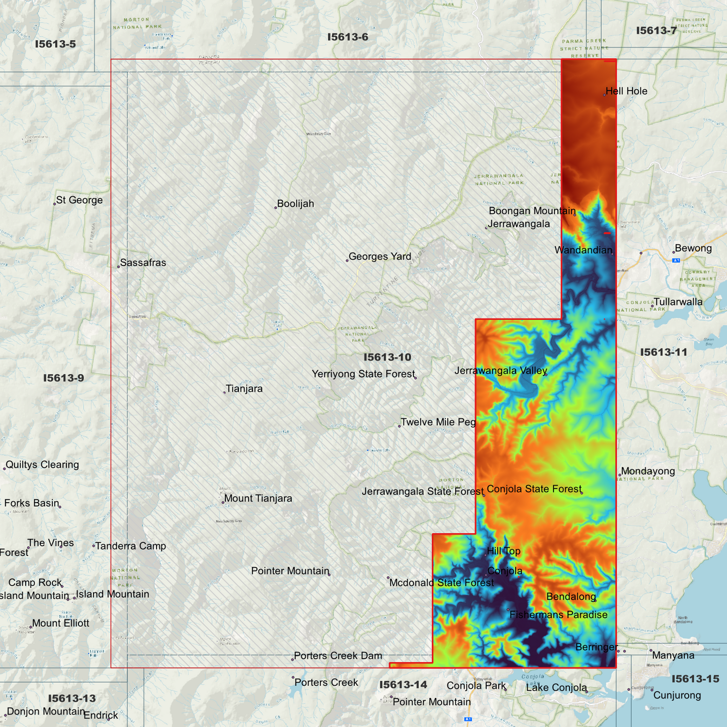 Tianjara 1m & 2m Digital Elevation Models (I5613-10)