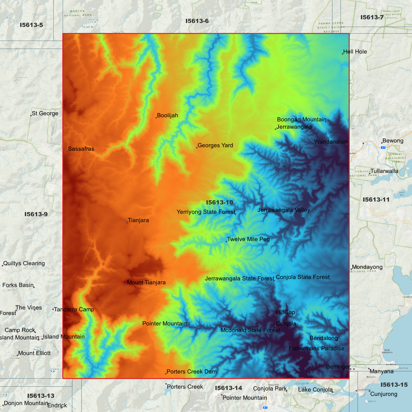 Tianjara 1m & 2m Digital Elevation Models (I5613-10)