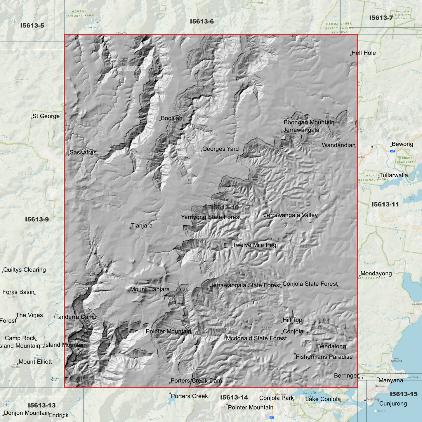 Tianjara 1m & 2m Digital Elevation Models (I5613-10)