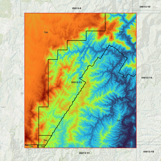 Yadboro 1m & 2m Digital Elevation Models (I5613-13)