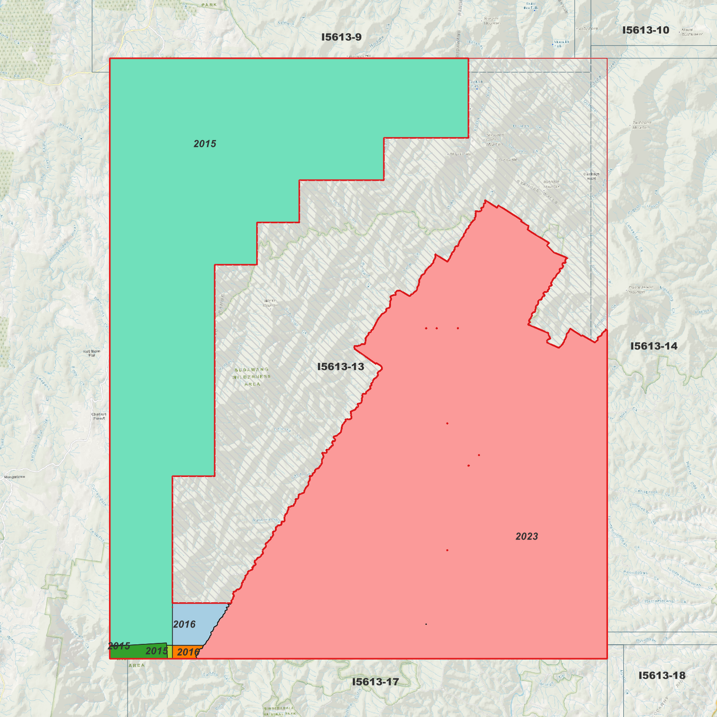 Yadboro 1m & 2m Digital Elevation Models (I5613-13)