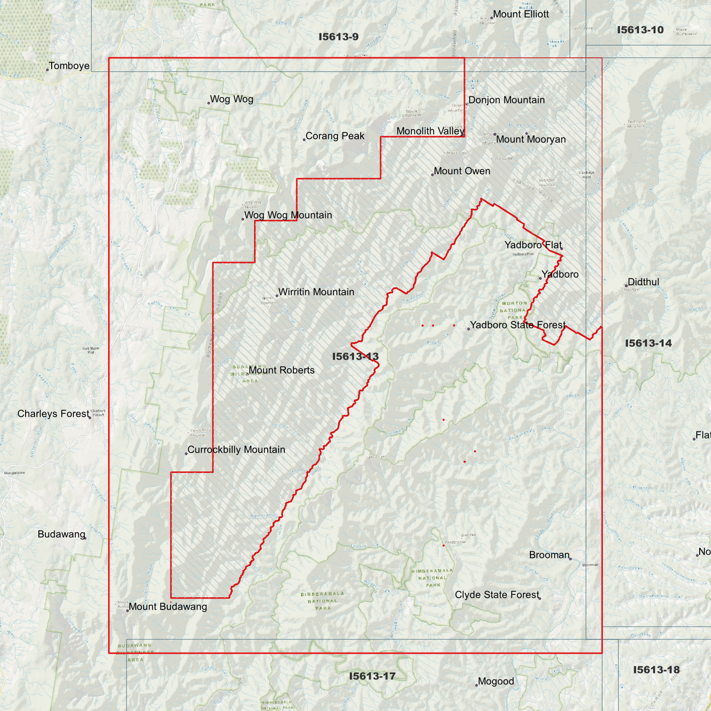 Yadboro 1m & 2m Digital Elevation Models (I5613-13)