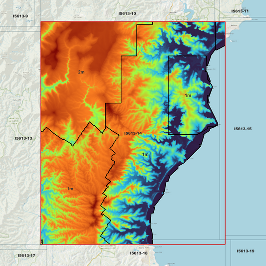 Ulladulla 1m and 2m Digital Elevation Models (I5613-14)