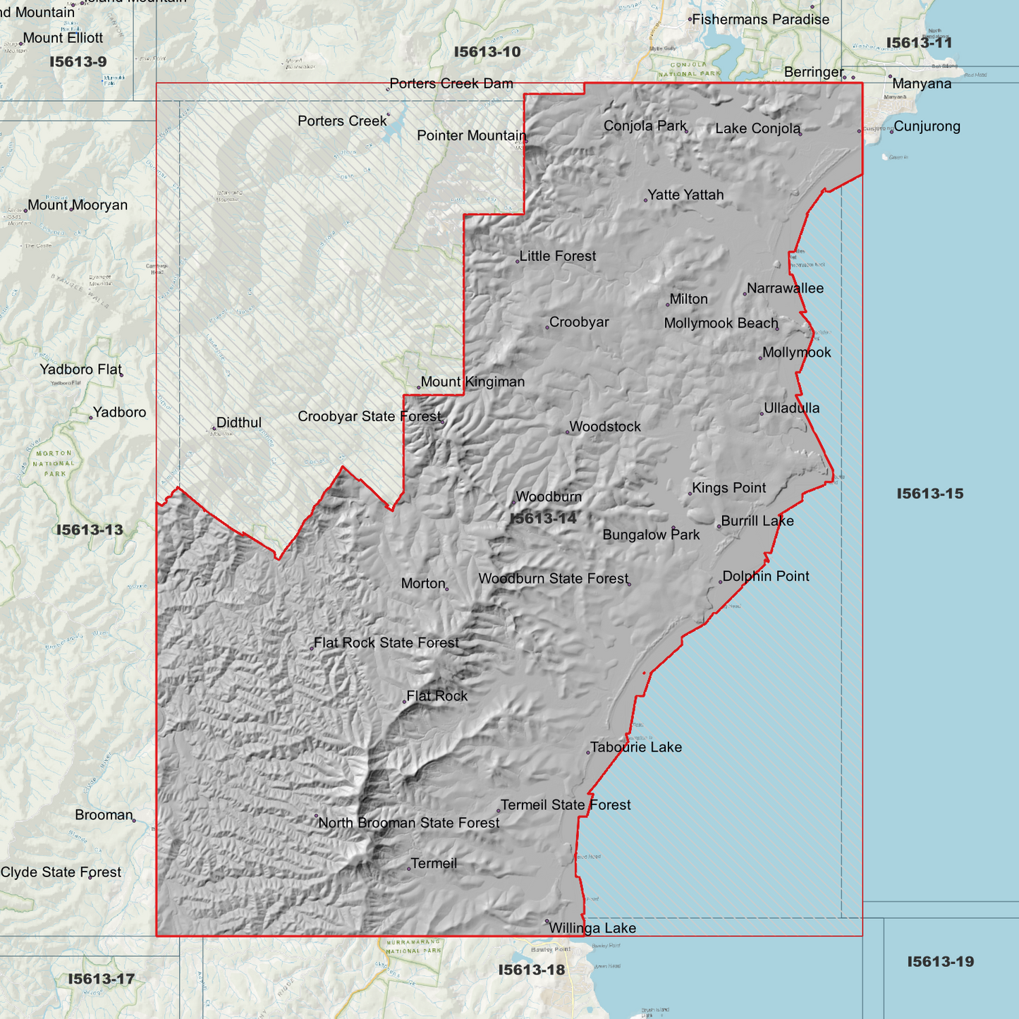 Ulladulla 1m and 2m Digital Elevation Models (I5613-14)