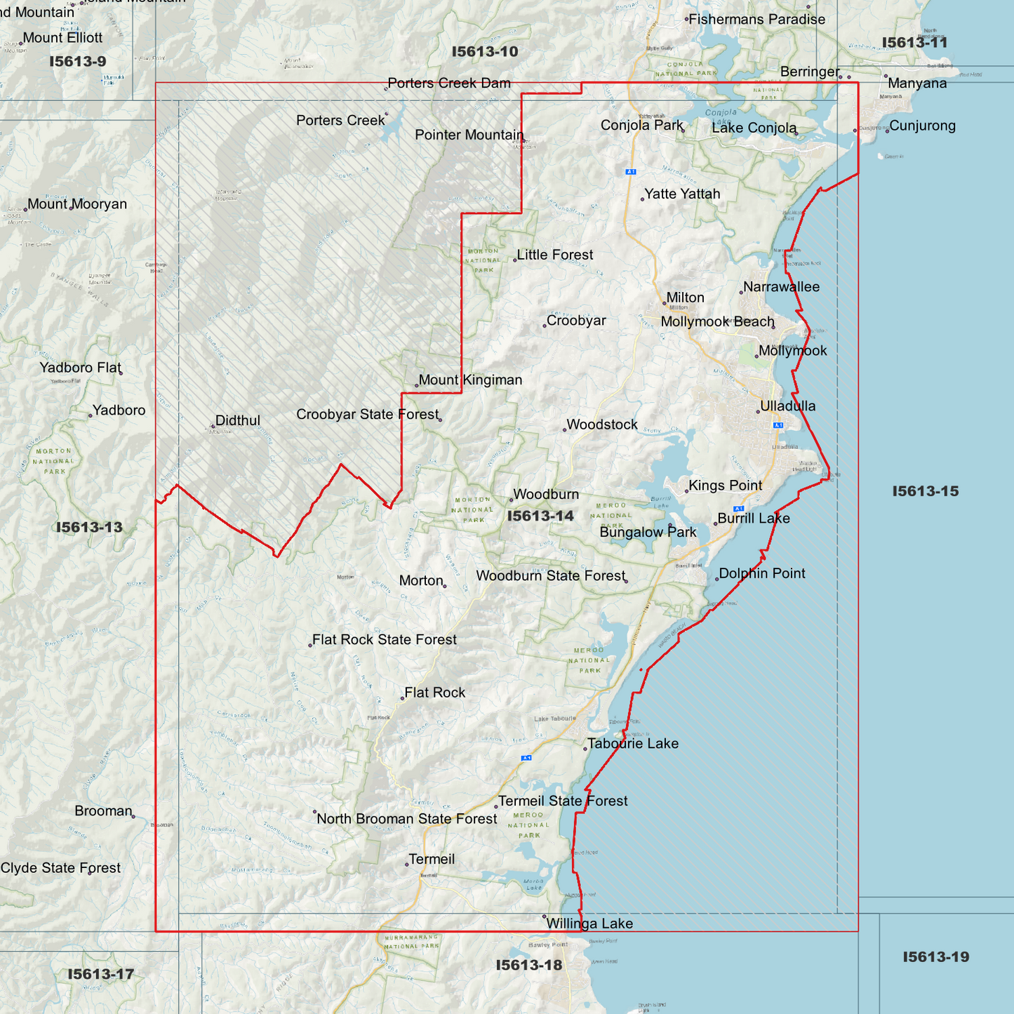 Ulladulla 1m and 2m Digital Elevation Models (I5613-14)