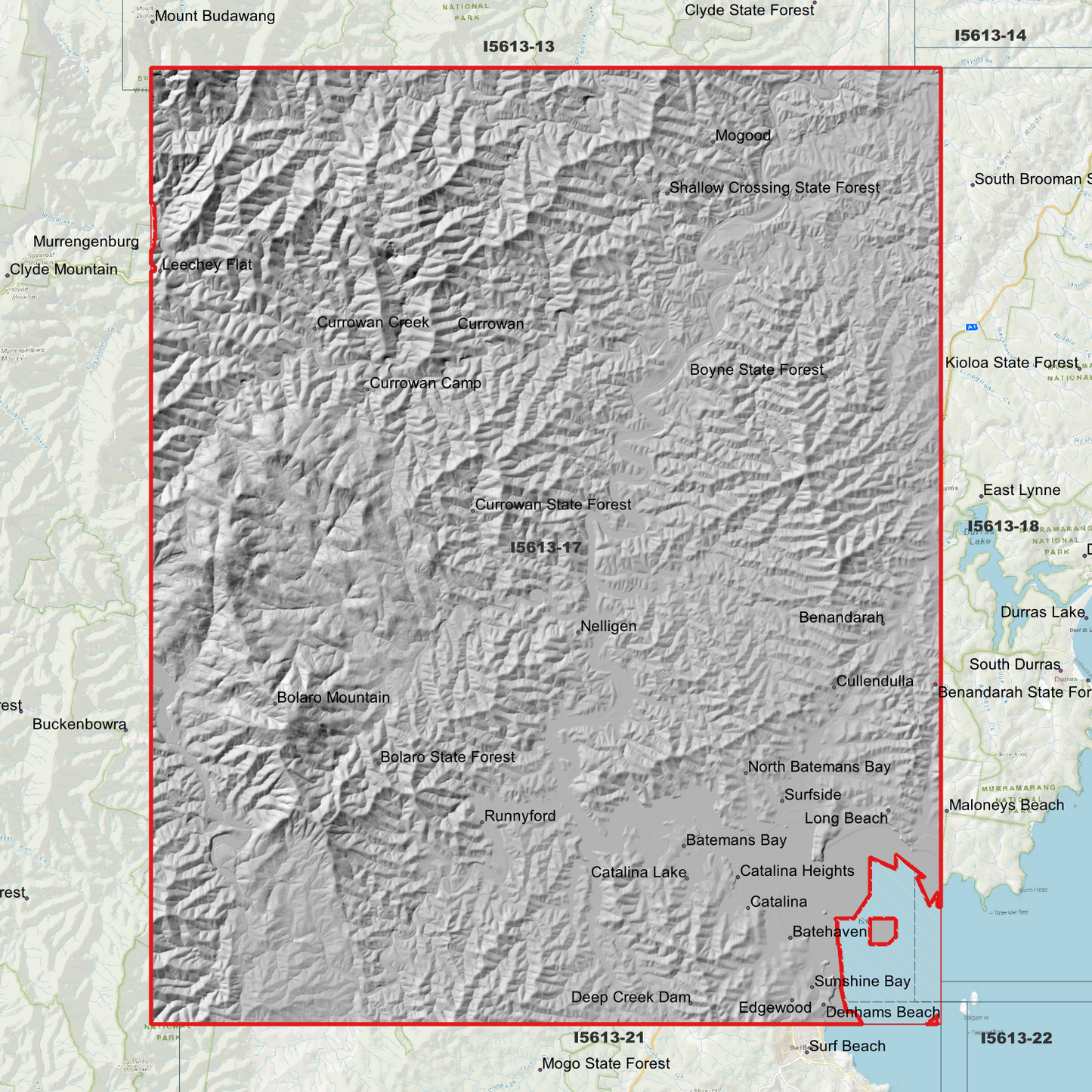 Nelligen 1m Digital Elevation Model (I5613-17)