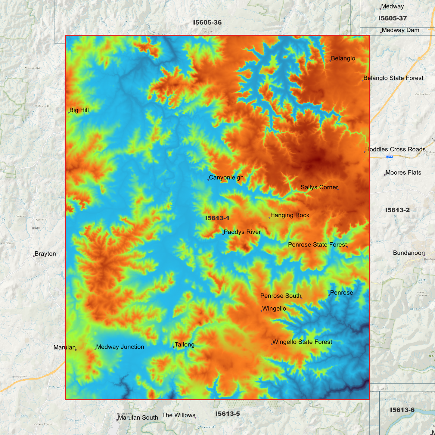 Canyonleigh 2m Digital Elevation Model (I5613-1)