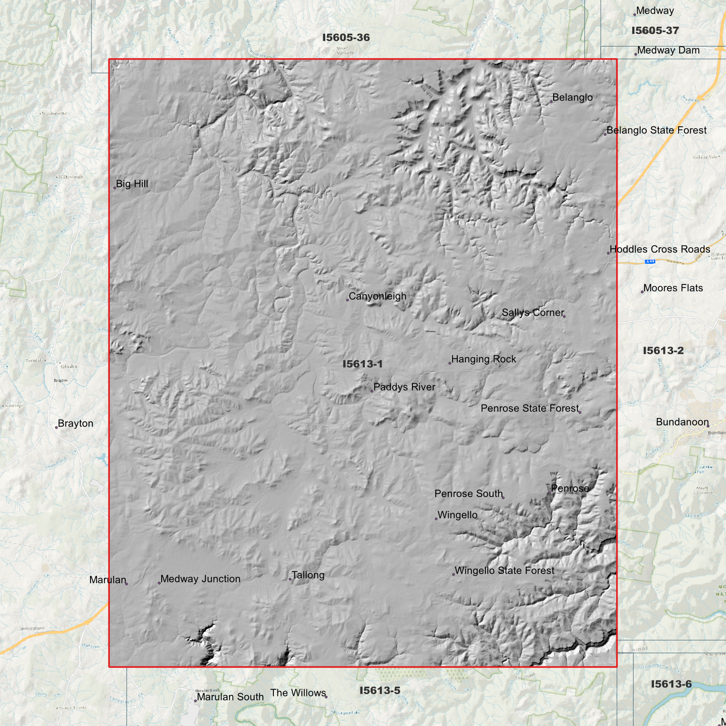Canyonleigh 2m Digital Elevation Model (I5613-1)