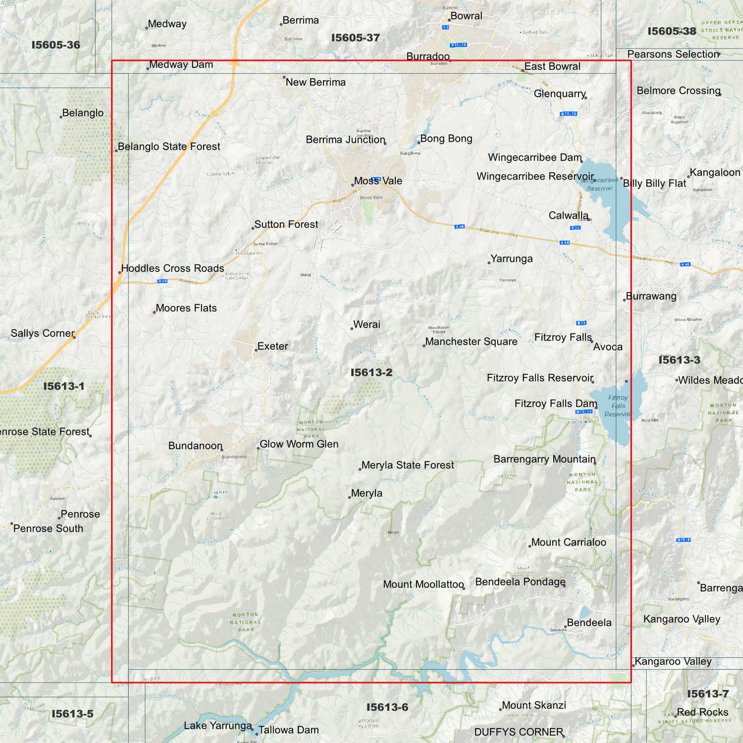 Bundanoon 1m & 2m Digital Elevation Models (I5613-2)