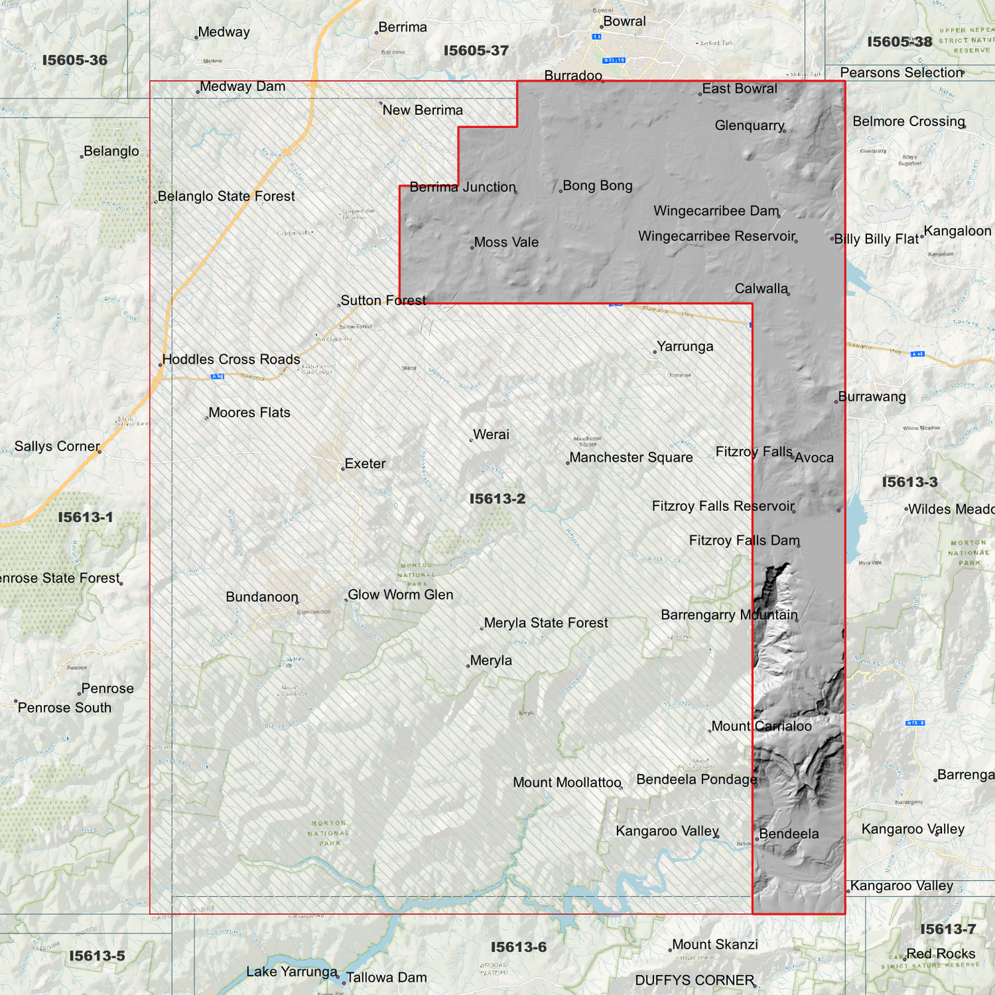 Bundanoon 1m & 2m Digital Elevation Models (I5613-2)
