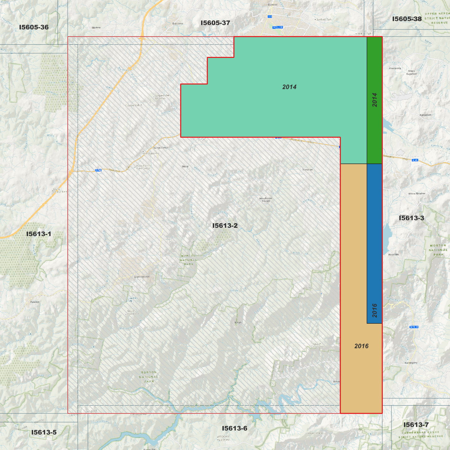 Bundanoon 1m & 2m Digital Elevation Models (I5613-2)