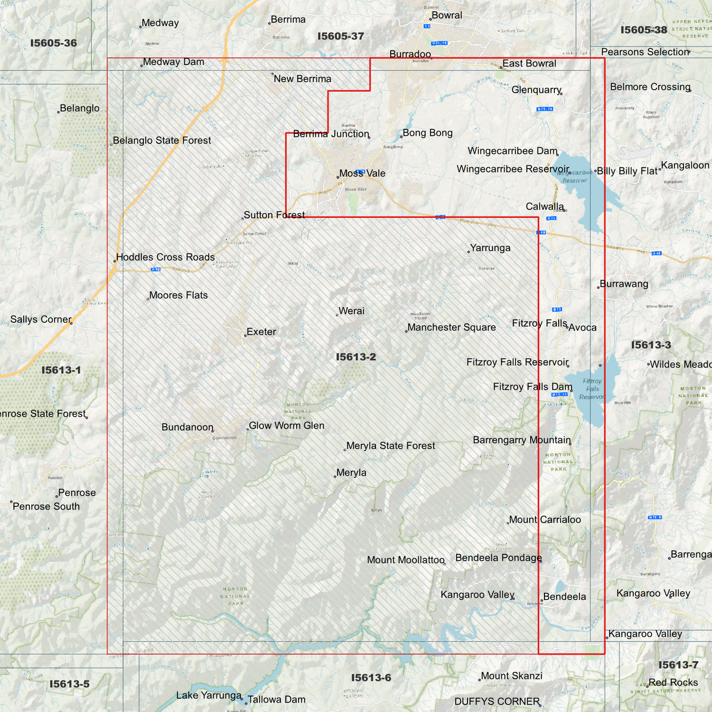 Bundanoon 1m & 2m Digital Elevation Models (I5613-2)