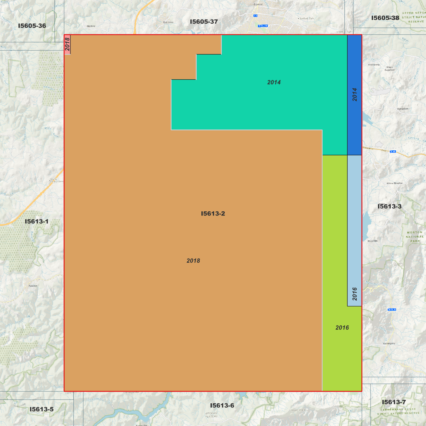 Bundanoon 1m & 2m Digital Elevation Models (I5613-2)