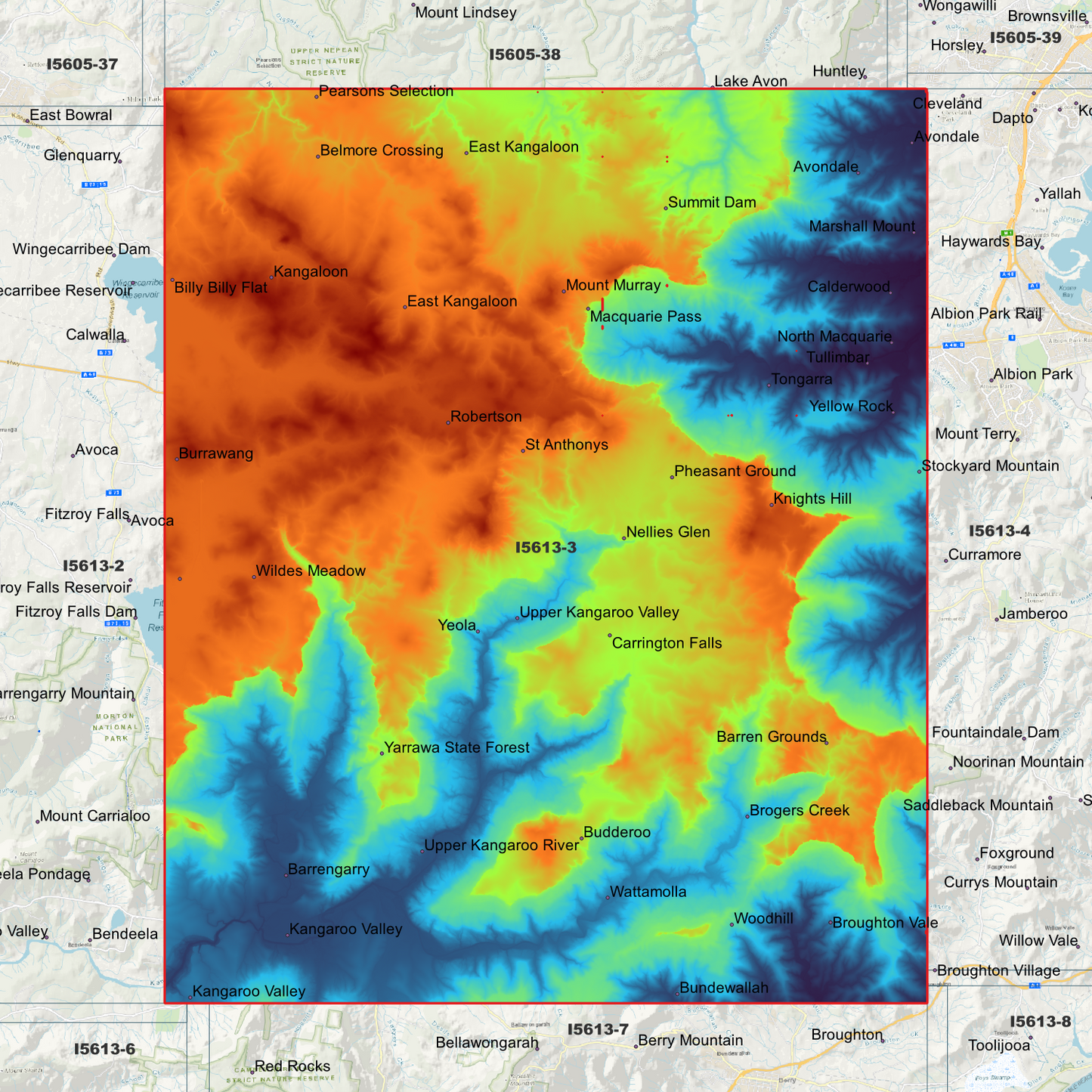 Burrawang 1m Digital Elevation Model (I5613-3)