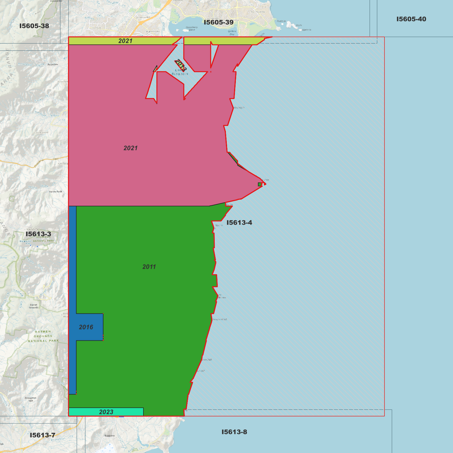 Kiama 1m Digital Elevation Model (I5613-4)
