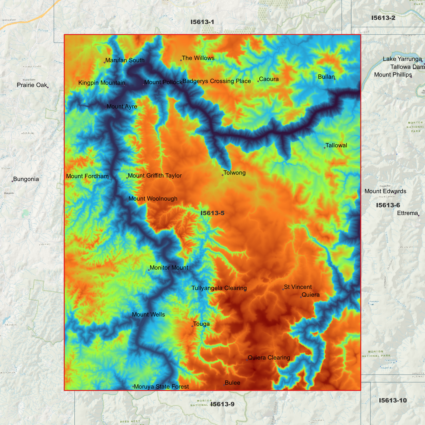 Touga 1m & 2m Digital Elevation Models (I5613-5)