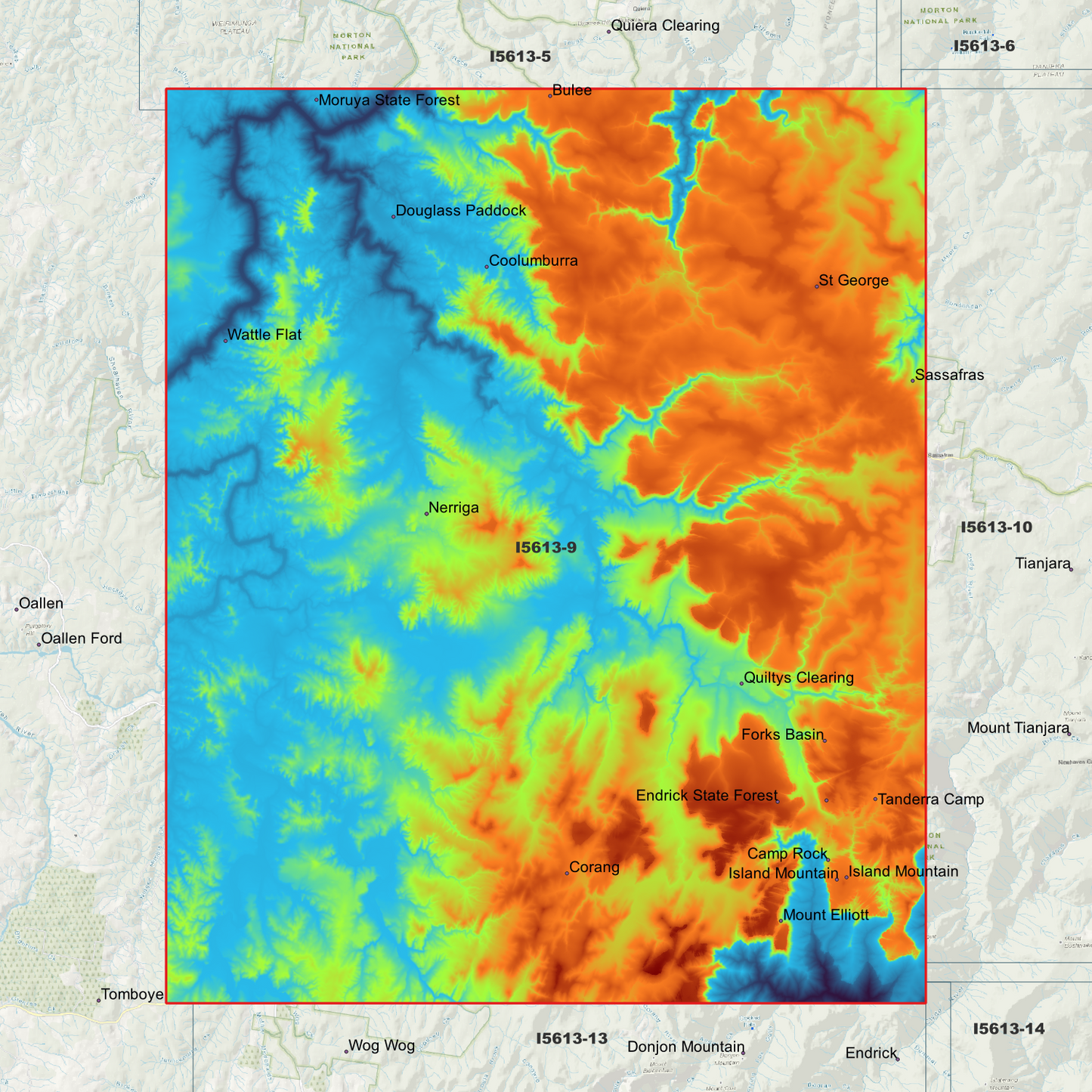 Nerriga 1m & 2m Digital Elevation Models (I5613-9)