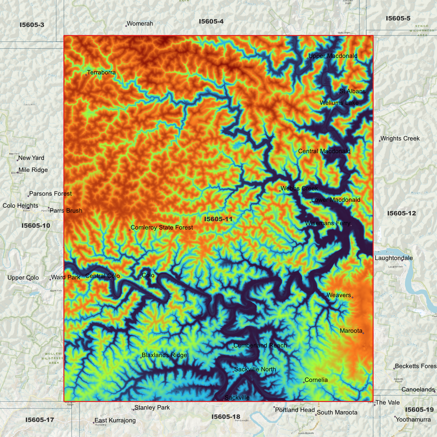 Wisemans 1m & 2m Digital Elevation Models (I5605-11)
