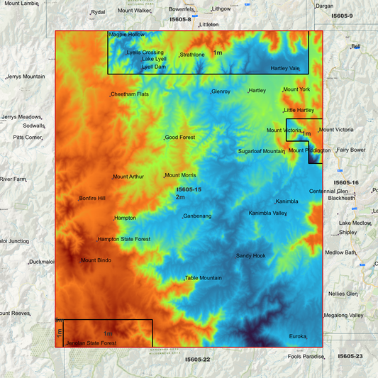 Hartley 1m & 2m Digital Elevation Models (I5605-15)